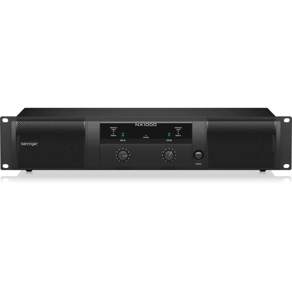 Behringer NX1000 dvokanalno Class-D pojačalo 2 x 500W sa speakON izlazima i LED indikatorima. Prodaja Artist d.o.o. Banja Luka, Sarajevo, Doboj