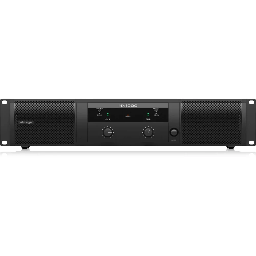 Behringer NX1000 dvokanalno Class-D pojačalo 2 x 500W sa speakON izlazima i LED indikatorima. Prodaja Artist d.o.o. Banja Luka, Sarajevo, Doboj