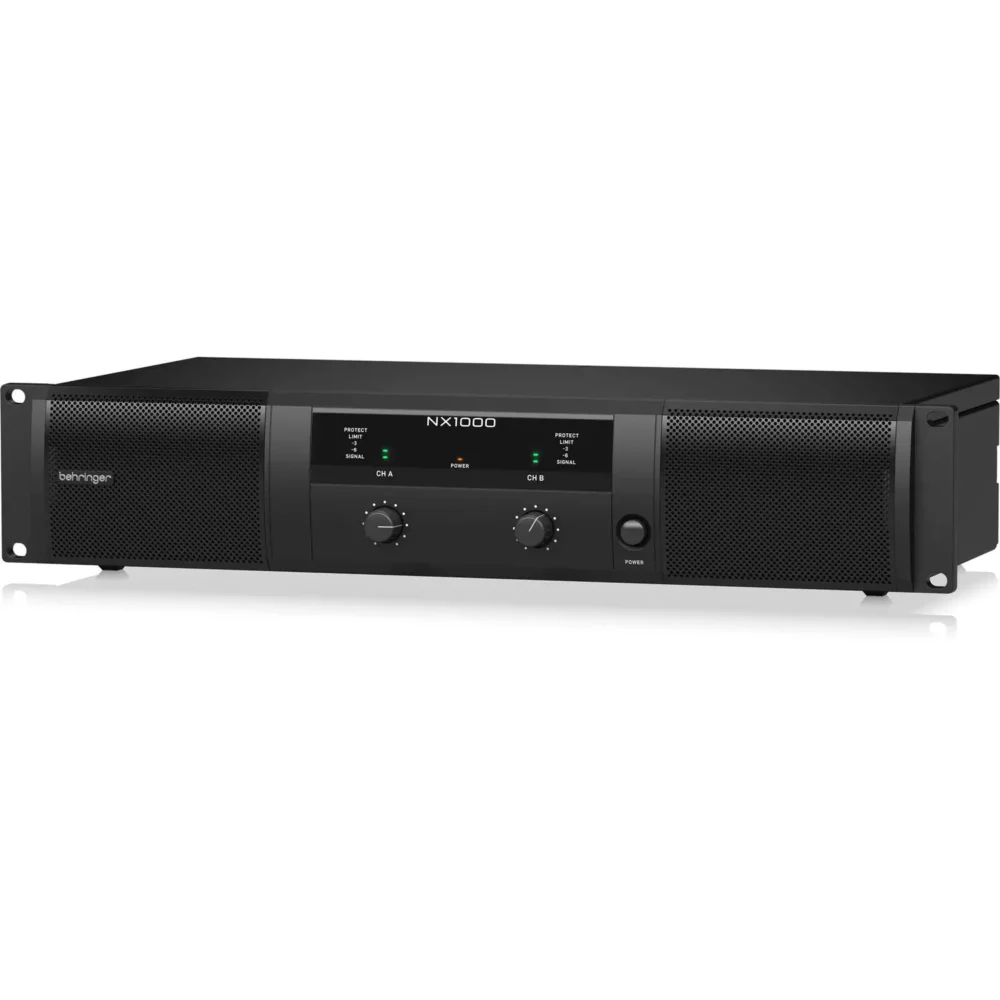 Behringer NX1000 dvokanalno Class-D pojačalo 2 x 500W sa speakON izlazima i LED indikatorima. Prodaja Artist d.o.o. Banja Luka, Sarajevo, Doboj