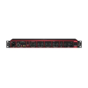 Behringer ULTRAVOICE UV1 kanalni strip sa mikrofonskim pretpojačalom i USB audio interfejsom, crno-crvena boja. Prodaja Artist d.o.o. Banja Luka, Sarajevo
