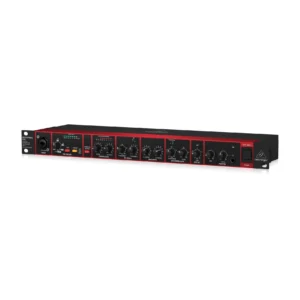 Behringer ULTRAVOICE UV1 kanalni strip sa mikrofonskim pretpojačalom i USB audio interfejsom, crno-crvena boja. Prodaja Artist d.o.o. Banja Luka, Sarajevo
