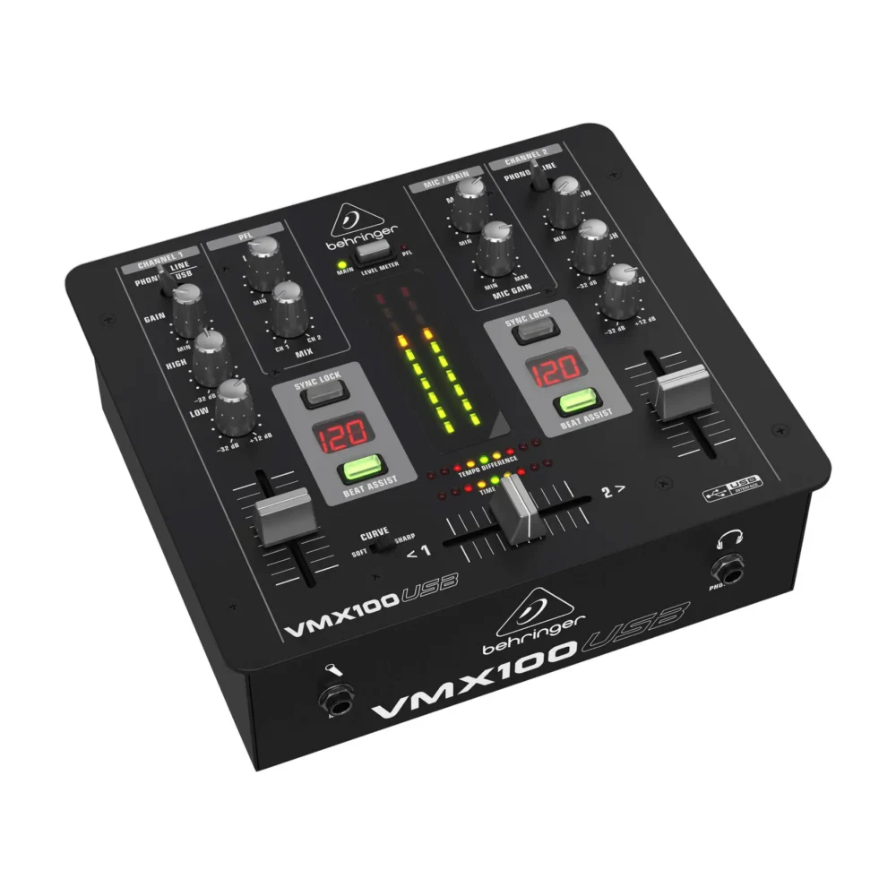 Behringer VMX100USB DJ mikser sa USB interfejsom, BPM brojačem i VCA kontrolom - Prodaja Artist d.o.o. Banja Luka, Sarajevo