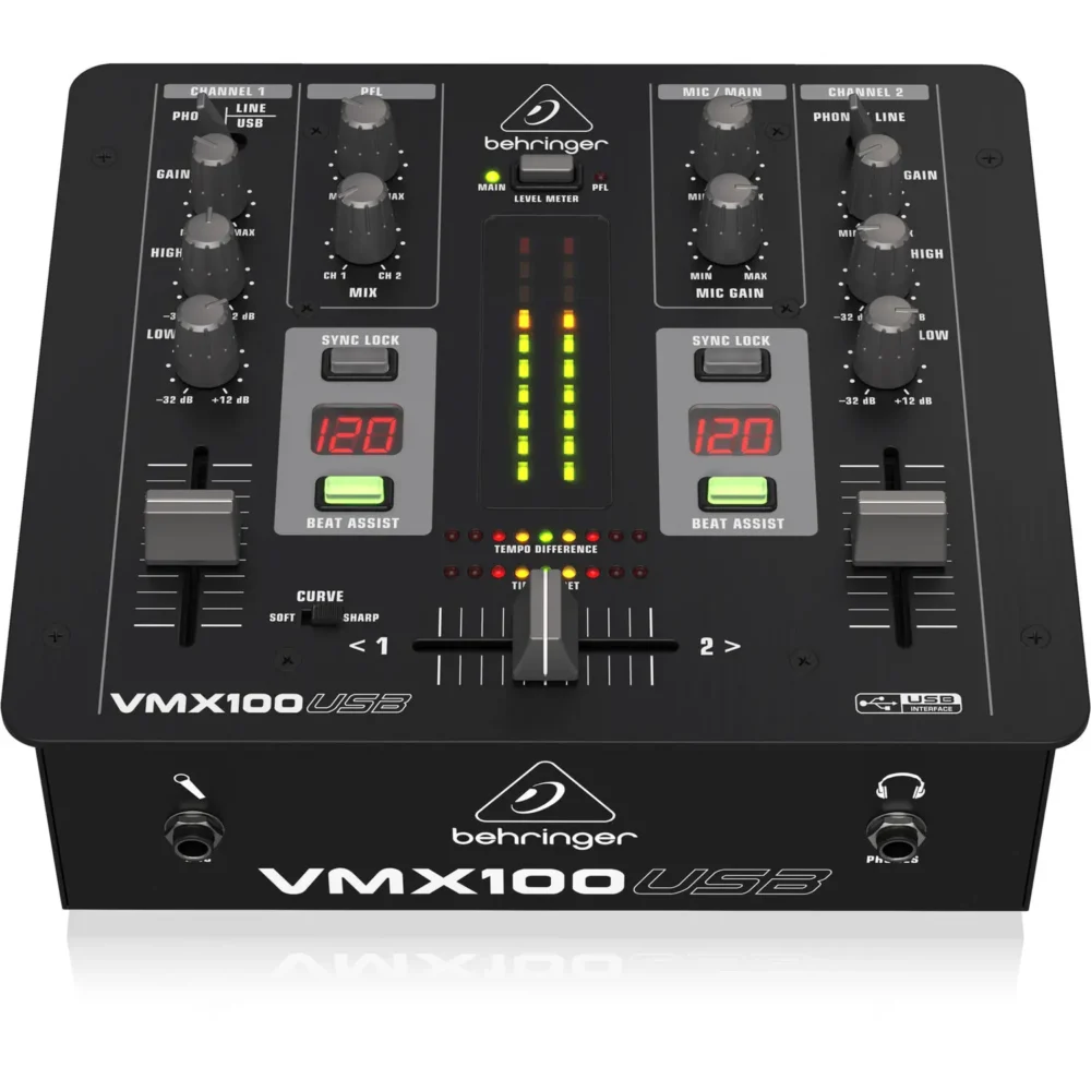 Behringer VMX100USB DJ mikser sa USB interfejsom, BPM brojačem i VCA kontrolom - Prodaja Artist d.o.o. Banja Luka, Sarajevo