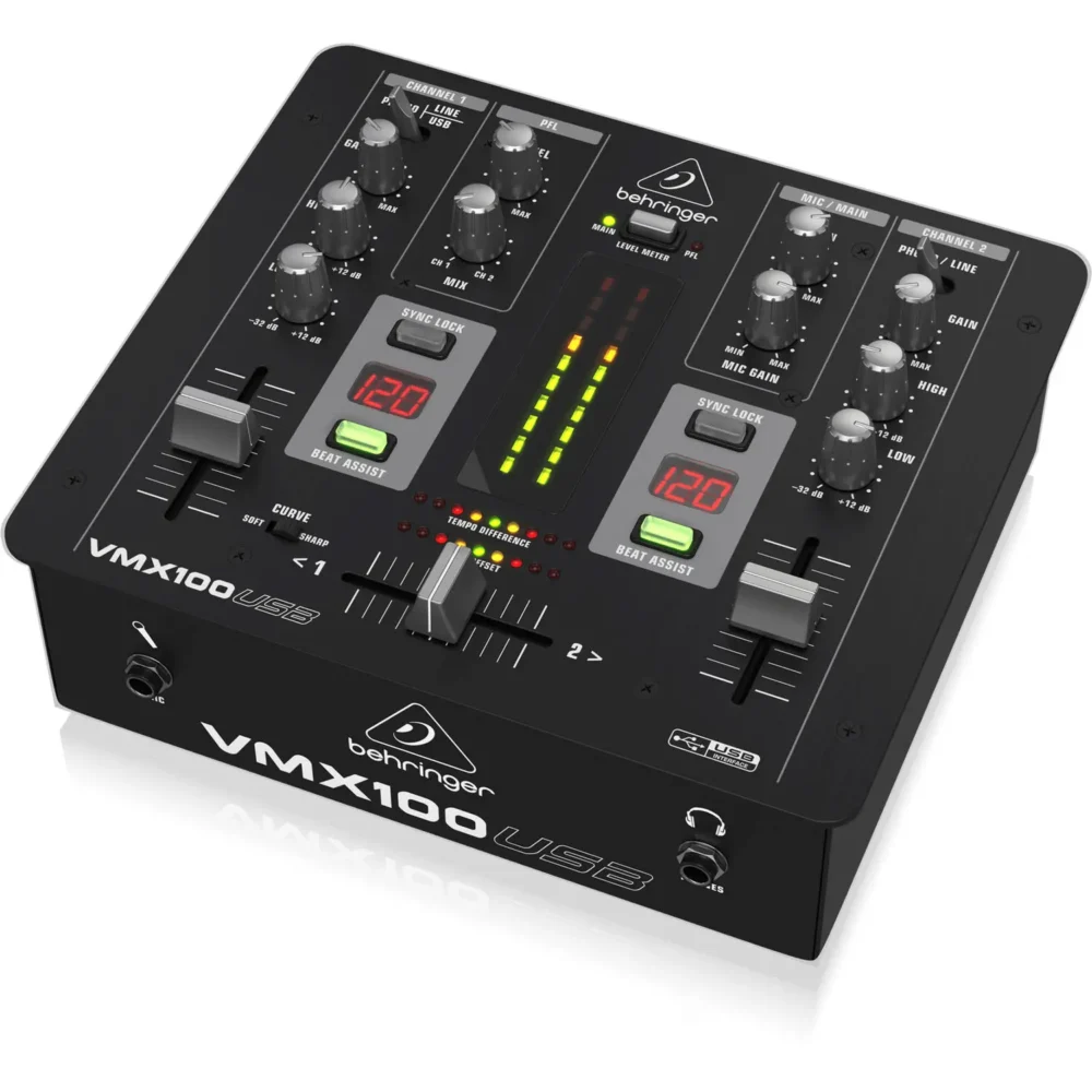 Behringer VMX100USB DJ mikser sa USB interfejsom, BPM brojačem i VCA kontrolom - Prodaja Artist d.o.o. Banja Luka, Sarajevo