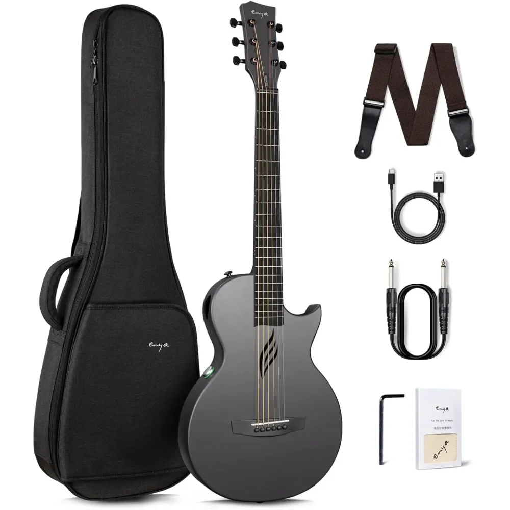 Enya Nova Go SP1 crna ozvučena gitara od karbonskih vlakana sa SP1 sistemom i kompaktnim dizajnom. Prodaja Artist d.o.o. Banja Luka, Sarajevo, Doboj