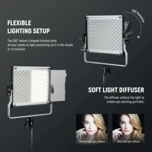 Neewer 660 PRO II RGB LED Panel 2-Light Kit sa stalkovima, difuzorima i torbom za nošenje, idealan za video produkciju i streaming. Prodaja Artist d.o.o. Banja Luka, Sarajevo.