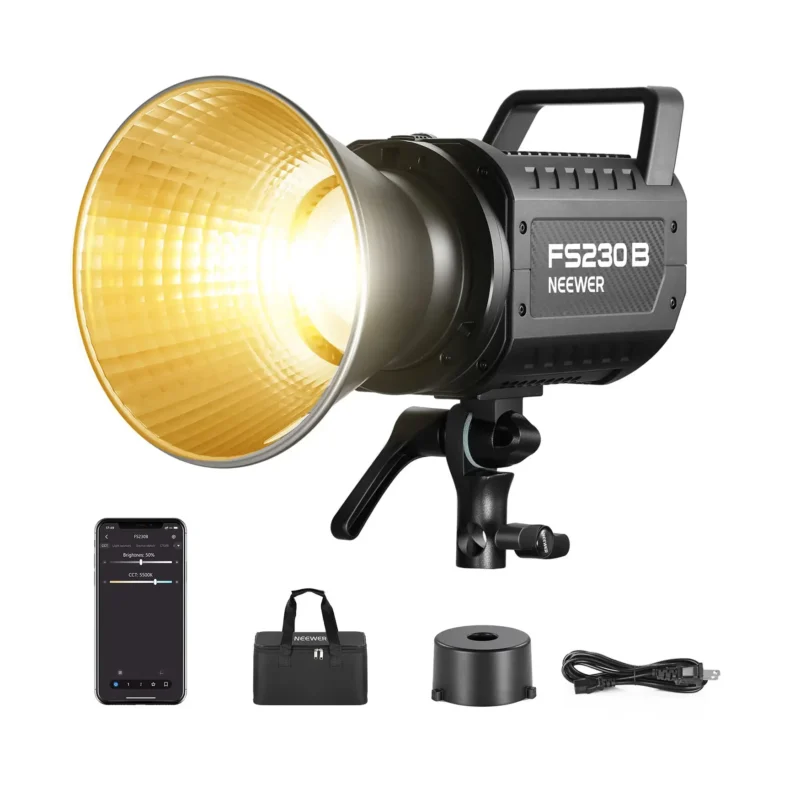 Neewer FS230B 230W Bi-Color LED Monolight sa bežičnom Bluetooth kontrolom, Bowens S mount i 12 scena efekata za profesionalno video i fotografsko osvjetljenje. Prodaja Artist d.o.o. Banja Luka, Sarajevo.
