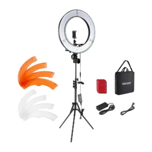 Neewer RL-18 18-inčni LED ring light kit sa Bluetooth kontrolom, fleksibilnim stalkom i filterima, profesionalno osvjetljenje za video i fotografiju. Prodaja Artist d.o.o. Banja Luka, Sarajevo.