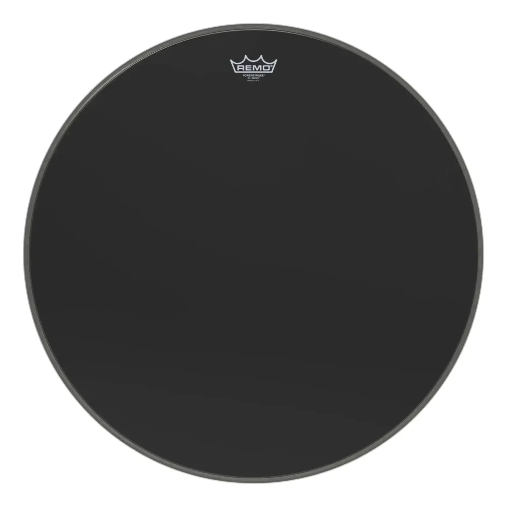 REMO Powerstroke P3 Ebony 22" resonantna opna za bas bubanj sa otvorom i DynamO prstenom - Prodaja Artist d.o.o. Banja Luka, Sarajevo