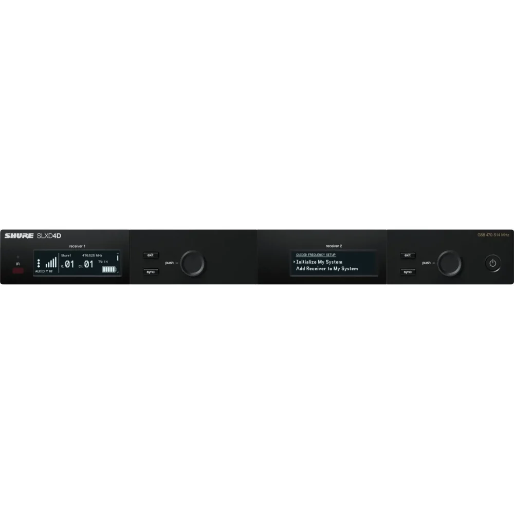Shure SLXD14D dual-kanalni digitalni bežični sistem sa bodypack predajnicima, 514-558 MHz, visok kvalitet zvuka, prodaja Artist d.o.o. Banja Luka, Sarajevo.