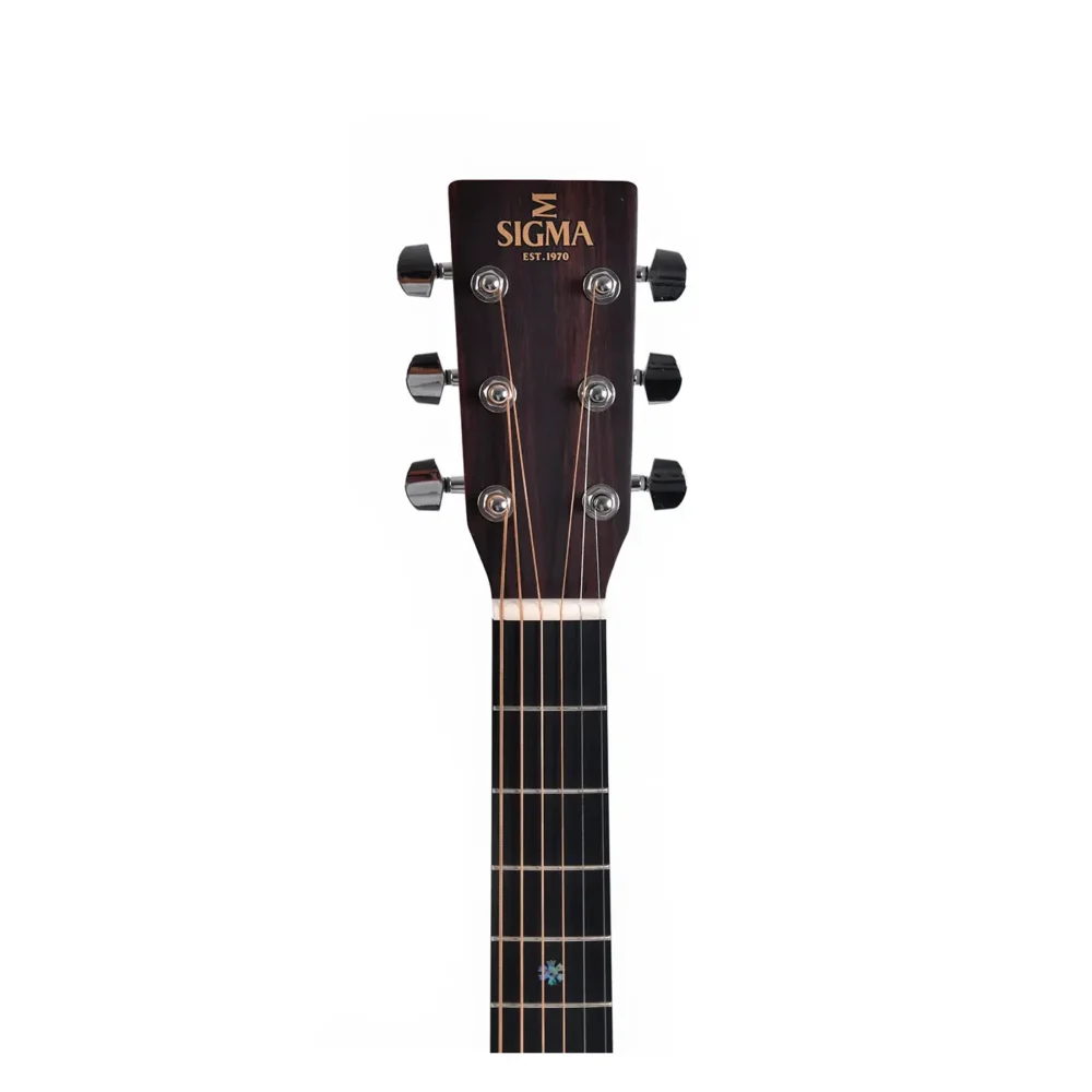 Prednja i bočna strana Sigma DTC-1E-SB elektro-akustične gitare sa sunburst završnom obradom, tilia tijelom i Fishman elektronikom. Prodaja Artist d.o.o. Banja Luka, Sarajevo, Doboj