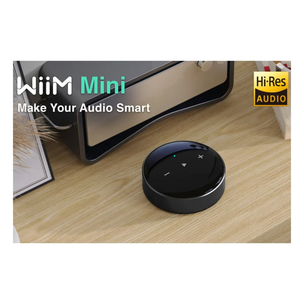 WiiM Mini mrežni Hi-Res muzički plejer, crne boje, kompaktan bežični strimer za muziku, optički i 3.5mm izlaz, podržava AirPlay 2 i Alexa - Prodaja Artist d.o.o. Banja Luka, Sarajevo