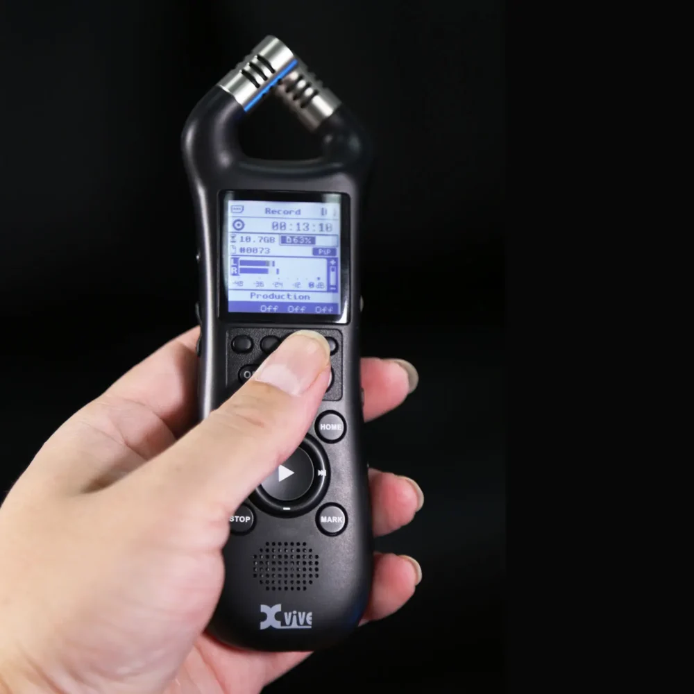 Xvive Audio XV1-R prenosni stereo audio snimač sa ugrađenim X/Y mikrofonima i 32-bit float snimanjem - Prodaja Artist d.o.o. Banja Luka, Sarajevo
