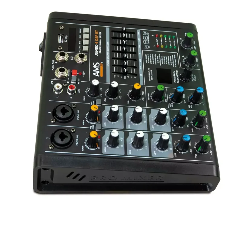 AMS JUMBO 4 DSP BT kompaktni audio mikser sa USB, Bluetooth, DSP efektima i USB zvučnom karticom. Prodaja Artist d.o.o. Banja Luka, Sarajevo