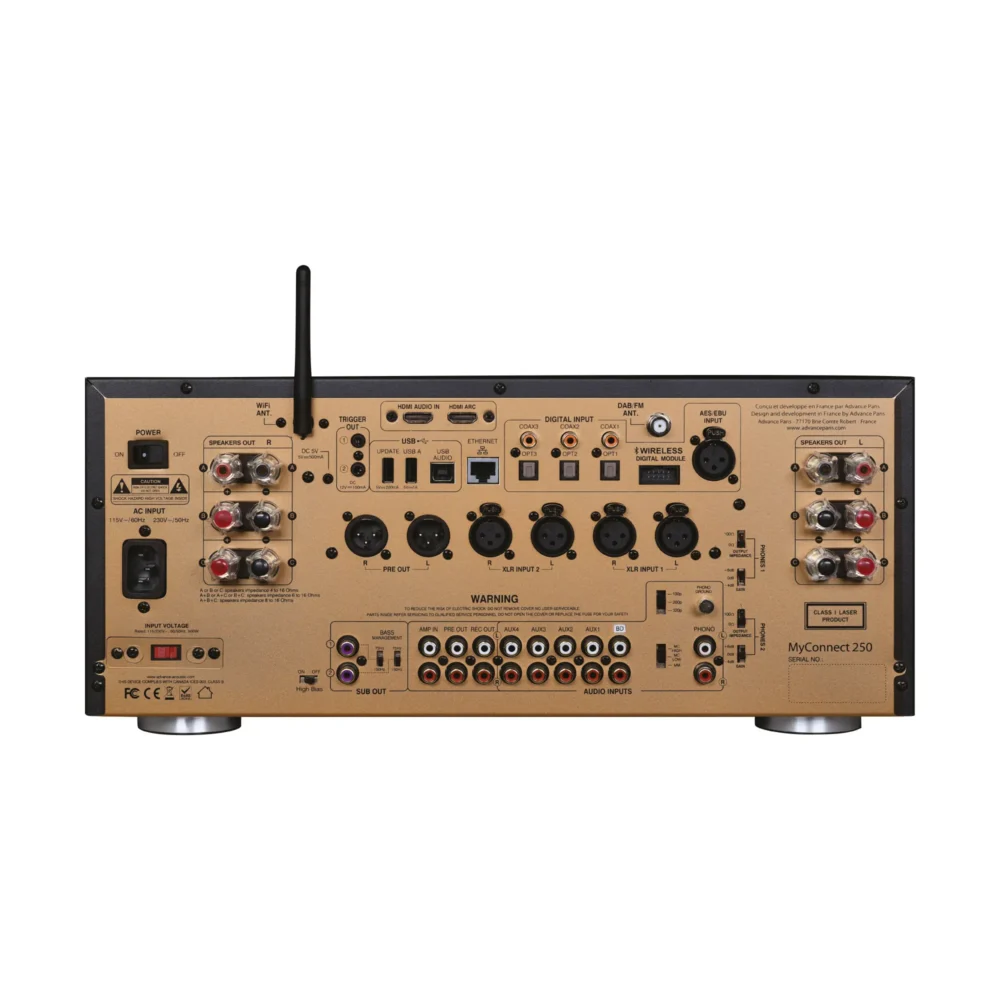Advance Paris MyConnect 250 All-In-One System audio pojačalo sa CD plejerom, mrežnim funkcijama i cijevnim predpojačalom, crne boje – Prodaja Artist d.o.o. Banja Luka, Sarajevo