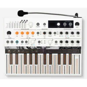 Arturia MicroFreak Vocoder hibridni sintetizator sa 16-band vokoderom i gooseneck mikrofonom, bijele boje. Prodaja Artist d.o.o. Banja Luka, Sarajevo.