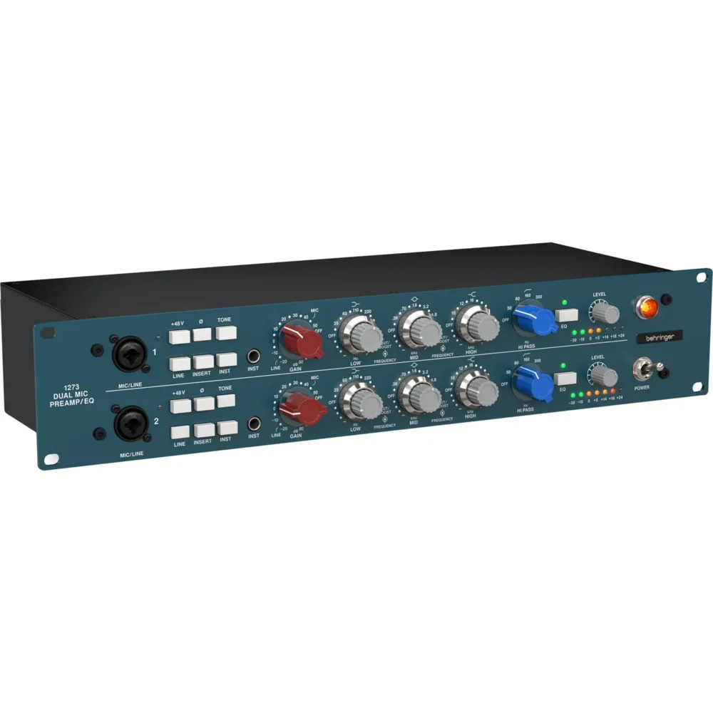 Behringer 1273 dvokanalni mikrofon preamp sa EQ, transformatorima i Class-A dizajnom. Prodaja Artist d.o.o. Banja Luka, Sarajevo