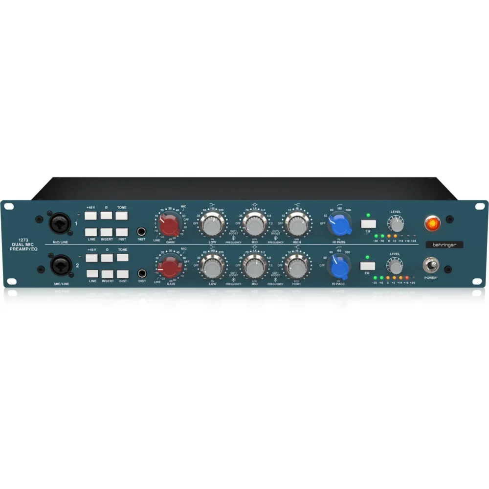 Behringer 1273 dvokanalni mikrofon preamp sa EQ, transformatorima i Class-A dizajnom. Prodaja Artist d.o.o. Banja Luka, Sarajevo
