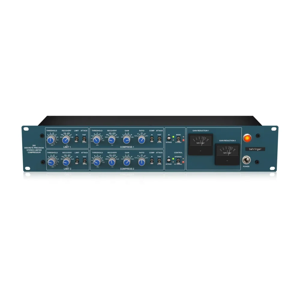 Behringer 369 stereo kompresor i limiter sa vintage analognim izgledom i Midas transformatorima – Prodaja Artist d.o.o. Banja Luka, Sarajevo