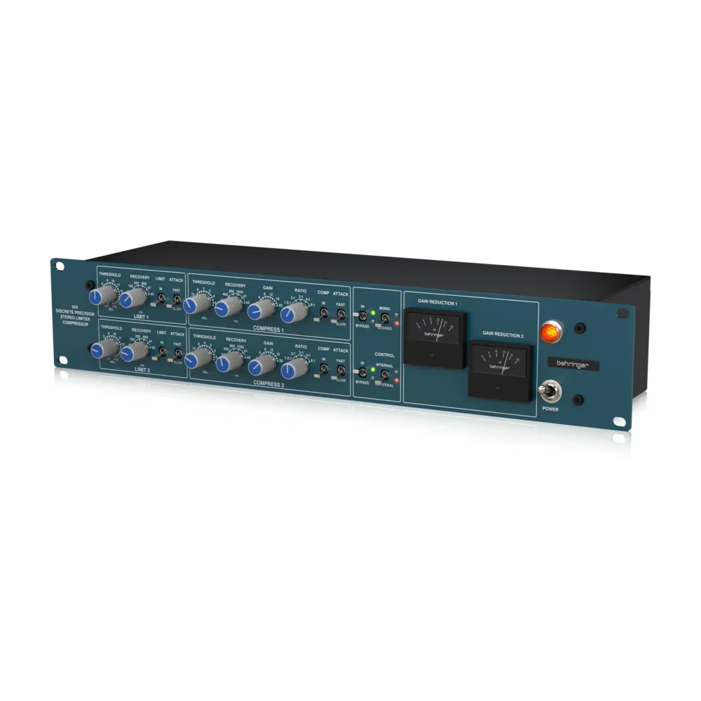 Behringer 369 stereo kompresor i limiter sa vintage analognim izgledom i Midas transformatorima – Prodaja Artist d.o.o. Banja Luka, Sarajevo