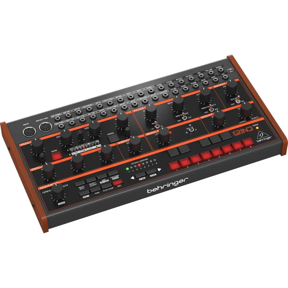 Behringer GRIND hibridni synth sa 24 engine-a, analognim filterom i CV patchbay. Prodaja Artist d.o.o. Banja Luka, Sarajevo.