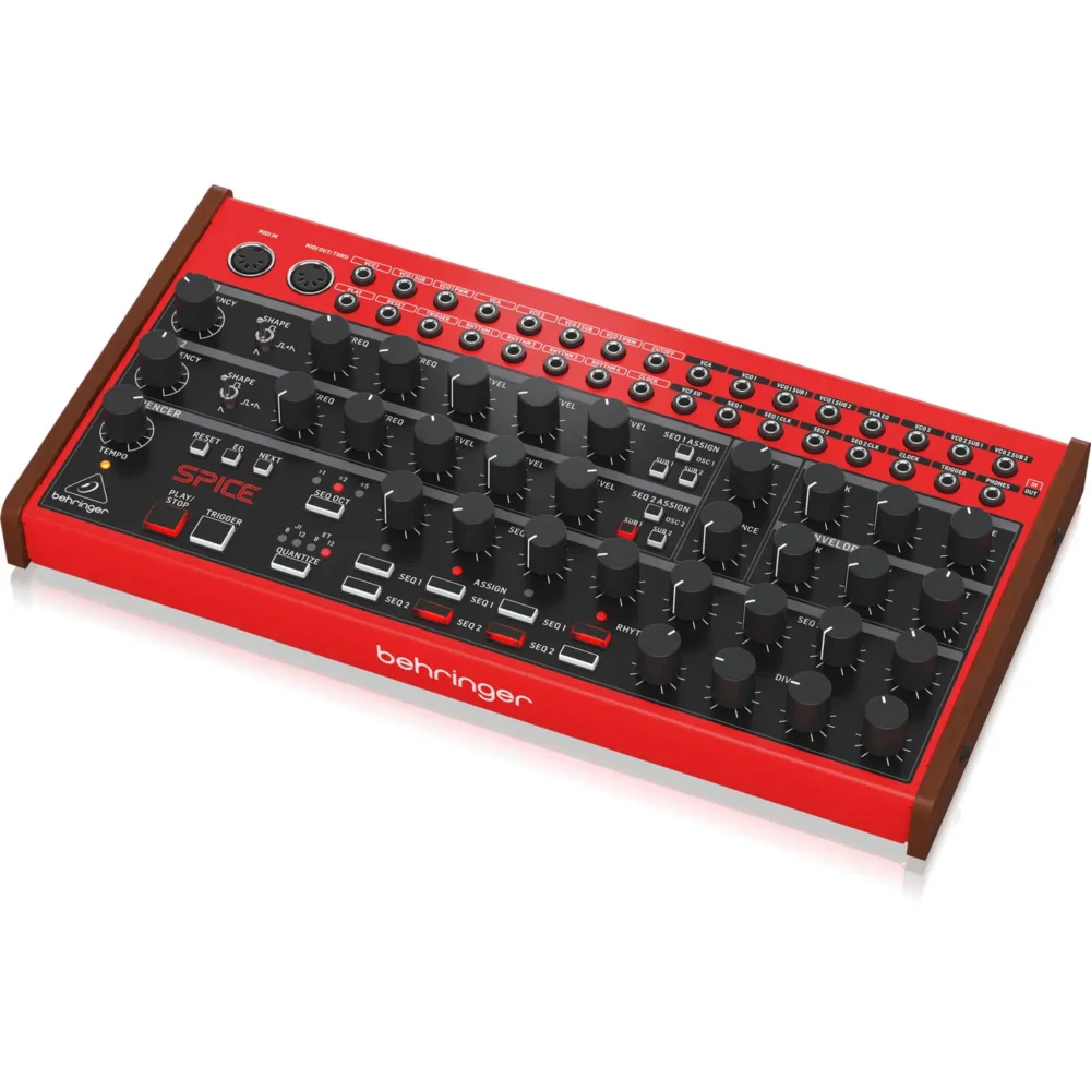 Behringer Spice analogni semi-modularni poliritamski sintisajzer sa 16x16 patch matricom i dual VCO modulacijom. Prodaja Artist d.o.o. Banja Luka, Sarajevo