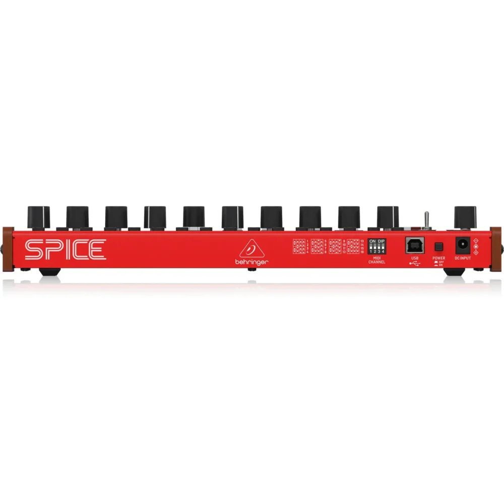 Behringer Spice analogni semi-modularni poliritamski sintisajzer sa 16x16 patch matricom i dual VCO modulacijom. Prodaja Artist d.o.o. Banja Luka, Sarajevo