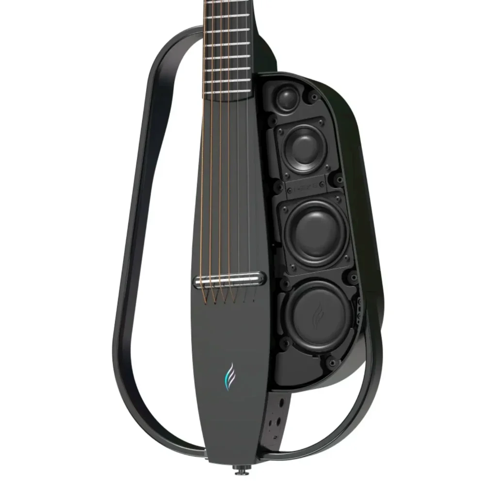 Enya NEXG 2 Deluxe pametna gitara crne boje sa ugrađenim 80W zvučnikom, efektima, looperom i mikrofonom – kompletan muzički sistem u jednom. Prodaja Artist d.o.o. Banja Luka, Sarajevo