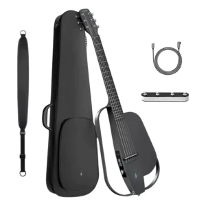 Enya NEXG 2 Deluxe pametna gitara crne boje sa ugrađenim 80W zvučnikom, efektima, looperom i mikrofonom – kompletan muzički sistem u jednom. Prodaja Artist d.o.o. Banja Luka, Sarajevo