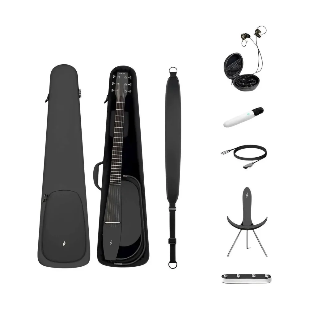 Enya NEXG 2 Deluxe pametna gitara crne boje sa ugrađenim 80W zvučnikom, efektima, looperom i mikrofonom – kompletan muzički sistem u jednom. Prodaja Artist d.o.o. Banja Luka, Sarajevo