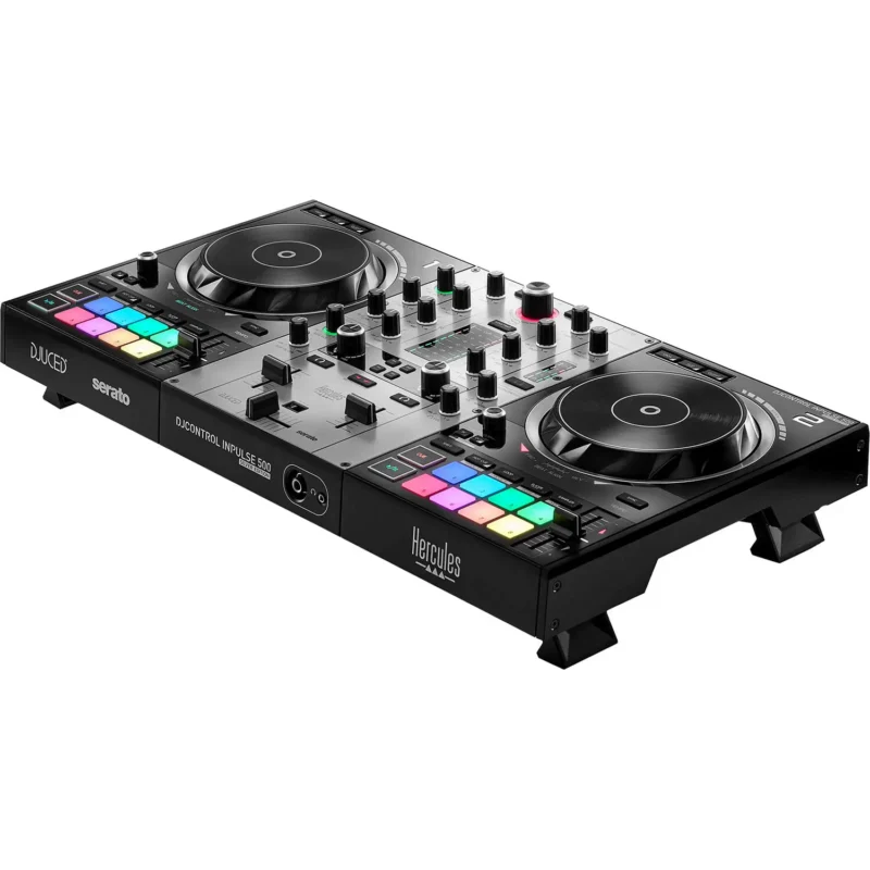 Hercules DJControl Inpulse 500 Silver Edition DJ kontroler sa DJUCED Pro i Serato DJ Lite softverom, u srebrnom finišu sa transportnom torbom. Prodaja Artist d.o.o. Banja Luka, Sarajevo