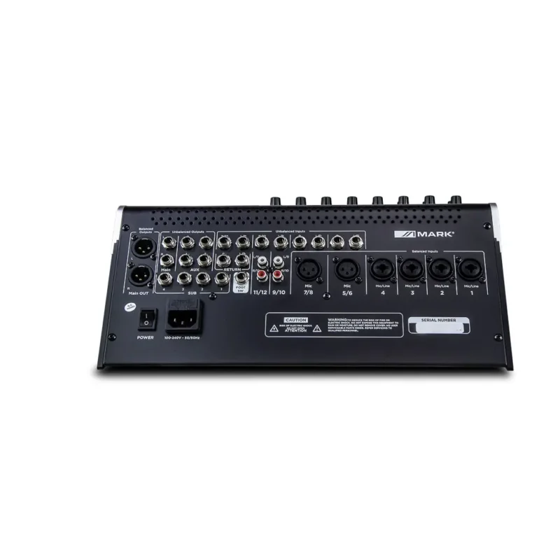 Mark PROX 12E 12-kanalni audio mikser sa DSP efektima, USB i Bluetooth funkcijama, prodaja Artist d.o.o. Banja Luka, Sarajevo