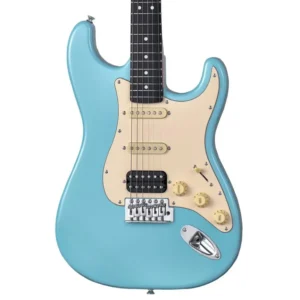 Mooer MSC10 Pro električna gitara Daphne Blue boja, klasičan HSS Strat oblik sa gig torbom. Prodaja Artist d.o.o. Banja Luka, Sarajevo.