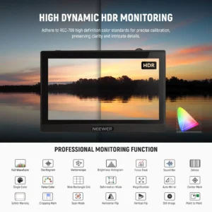 NEEWER F500 5.5" Full HD monitor sa sunshade, HDMI kablovima i baterijom, prenosni ekran za kamere - Prodaja Artist d.o.o. Banja Luka, Sarajevo