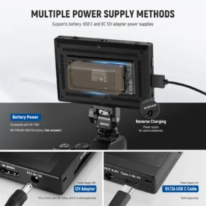 NEEWER F500 5.5" Full HD monitor sa sunshade, HDMI kablovima i baterijom, prenosni ekran za kamere - Prodaja Artist d.o.o. Banja Luka, Sarajevo