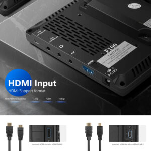Neewer F100 7-inčni HD monitor za kameru sa NP-F550 baterijom, USB punjačem, sunčanim vizorom i kablovima, idealan za profesionalno video snimanje. Prodaja Artist d.o.o. Banja Luka, Sarajevo