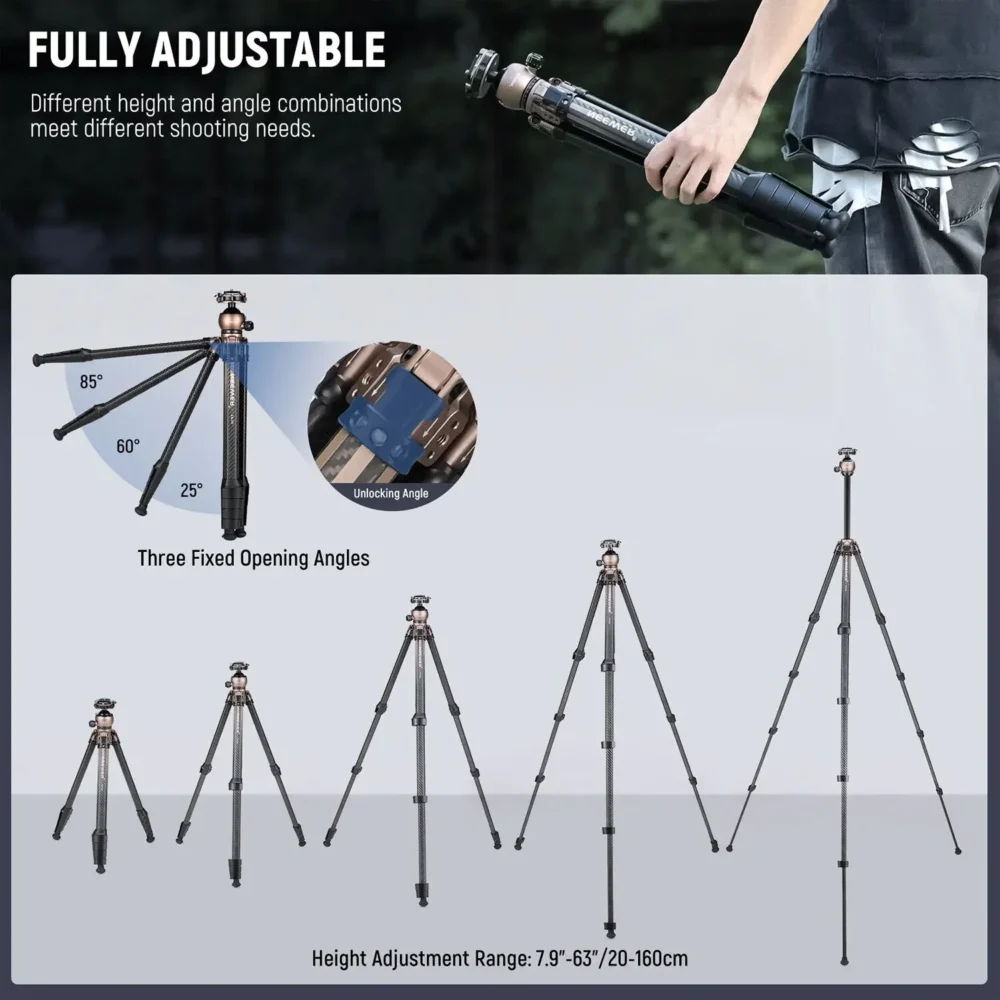 Neewer TP30 karbonski tripod s kuglastom glavom za DSLR i mobilne uređaje – Prodaja Artist d.o.o. Banja Luka, Sarajevo