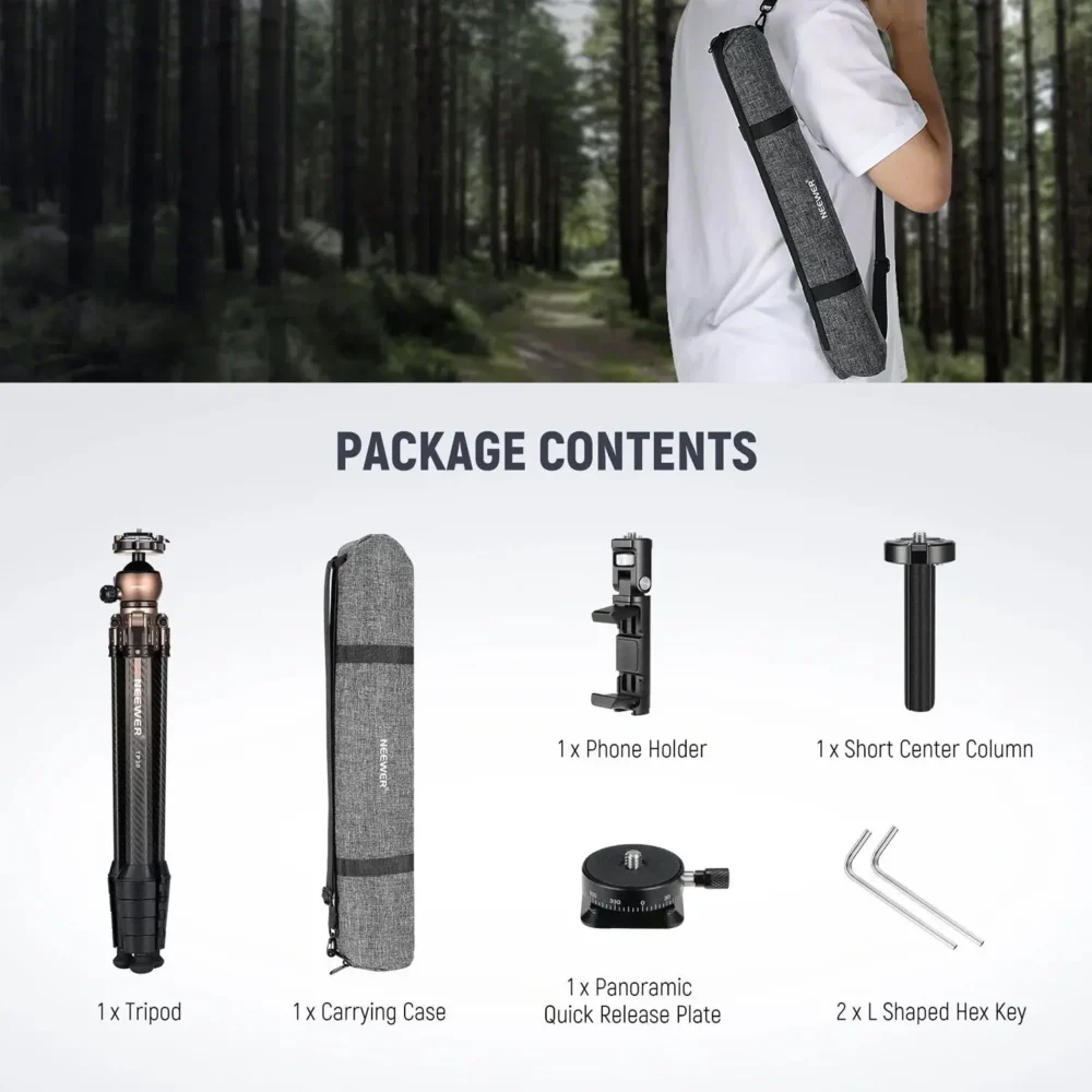 Neewer TP30 karbonski tripod s kuglastom glavom za DSLR i mobilne uređaje – Prodaja Artist d.o.o. Banja Luka, Sarajevo