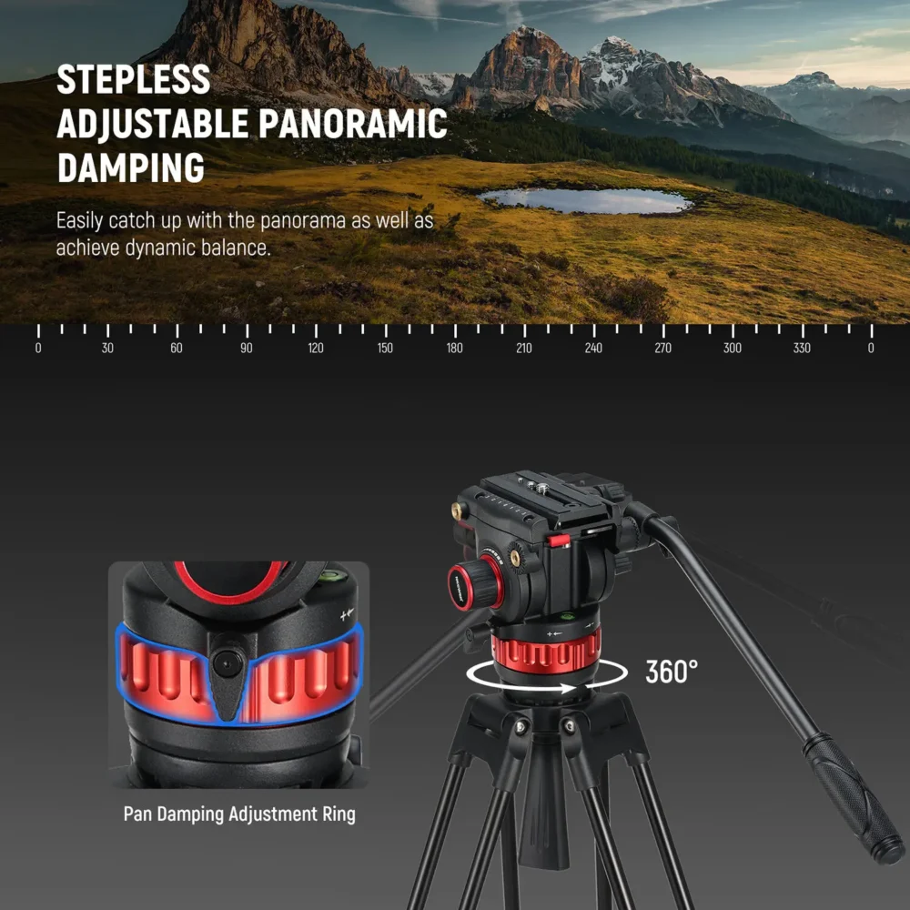 Neewer TP75 profesionalni aluminijski video tripod s fluidnom glavom i QR sistemom – Prodaja Artist d.o.o. Banja Luka, Sarajevo
