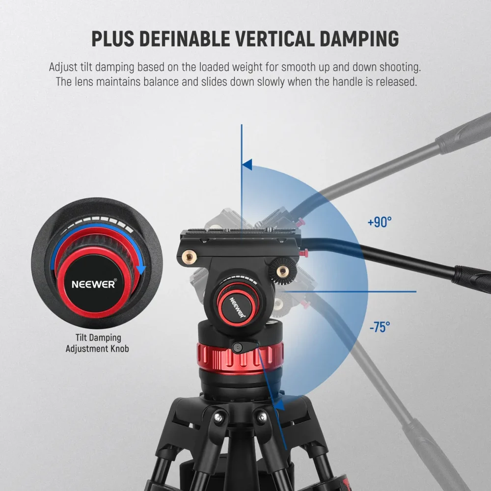 Neewer TP75 profesionalni aluminijski video tripod s fluidnom glavom i QR sistemom – Prodaja Artist d.o.o. Banja Luka, Sarajevo