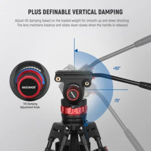 Neewer TP75 profesionalni aluminijski video tripod s fluidnom glavom i QR sistemom – Prodaja Artist d.o.o. Banja Luka, Sarajevo