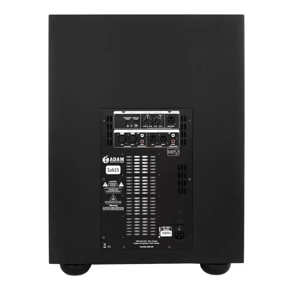 Adam Professional Audio Sub15 aktivni 15-inčni subwoofer sa 1000W RMS snage, aluminijumskim wooferom i XLR/RCA priključcima za studio monitoring, Prodaja Artist d.o.o. Banja Luka, Sarajevo