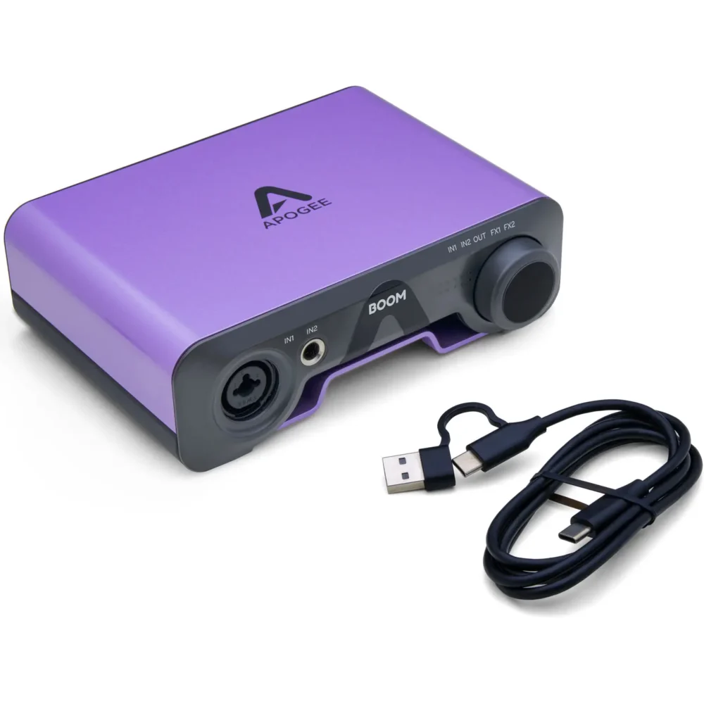 Apogee BOOM USB-C audio interfejs sa ugrađenim DSP efektima i Loopback funkcijom za streaming i snimanje – Prodaja Artist d.o.o. Banja Luka, Sarajevo.