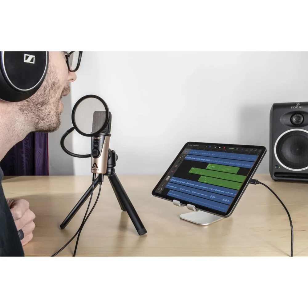Apogee HypeMiC USB mikrofon sa analognim kompresorom, tripod stalkom i pop filterom – Prodaja Artist d.o.o. Banja Luka, Sarajevo