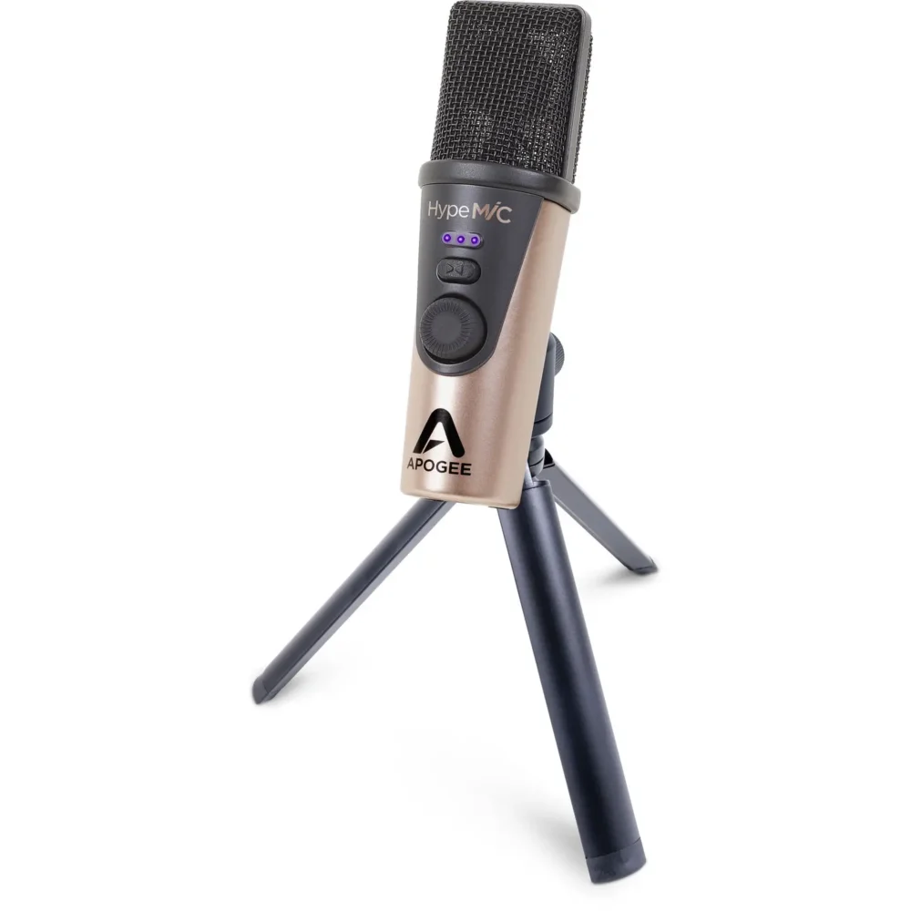 Apogee HypeMiC USB mikrofon sa analognim kompresorom, tripod stalkom i pop filterom – Prodaja Artist d.o.o. Banja Luka, Sarajevo