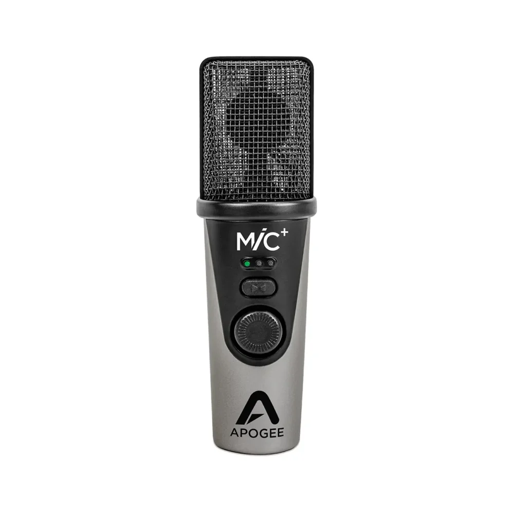 Apogee MiC Plus USB kondenzatorski mikrofon za Mac, Windows i iOS sa monitoring izlazom i tripod stalkom. Prodaja Artist d.o.o. Banja Luka, Sarajevo.