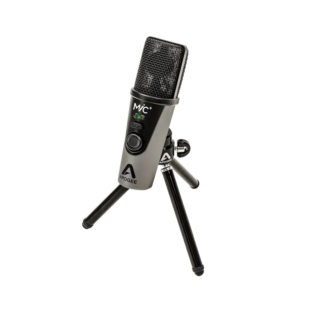 Apogee MiC Plus USB kondenzatorski mikrofon za Mac, Windows i iOS sa monitoring izlazom i tripod stalkom. Prodaja Artist d.o.o. Banja Luka, Sarajevo.