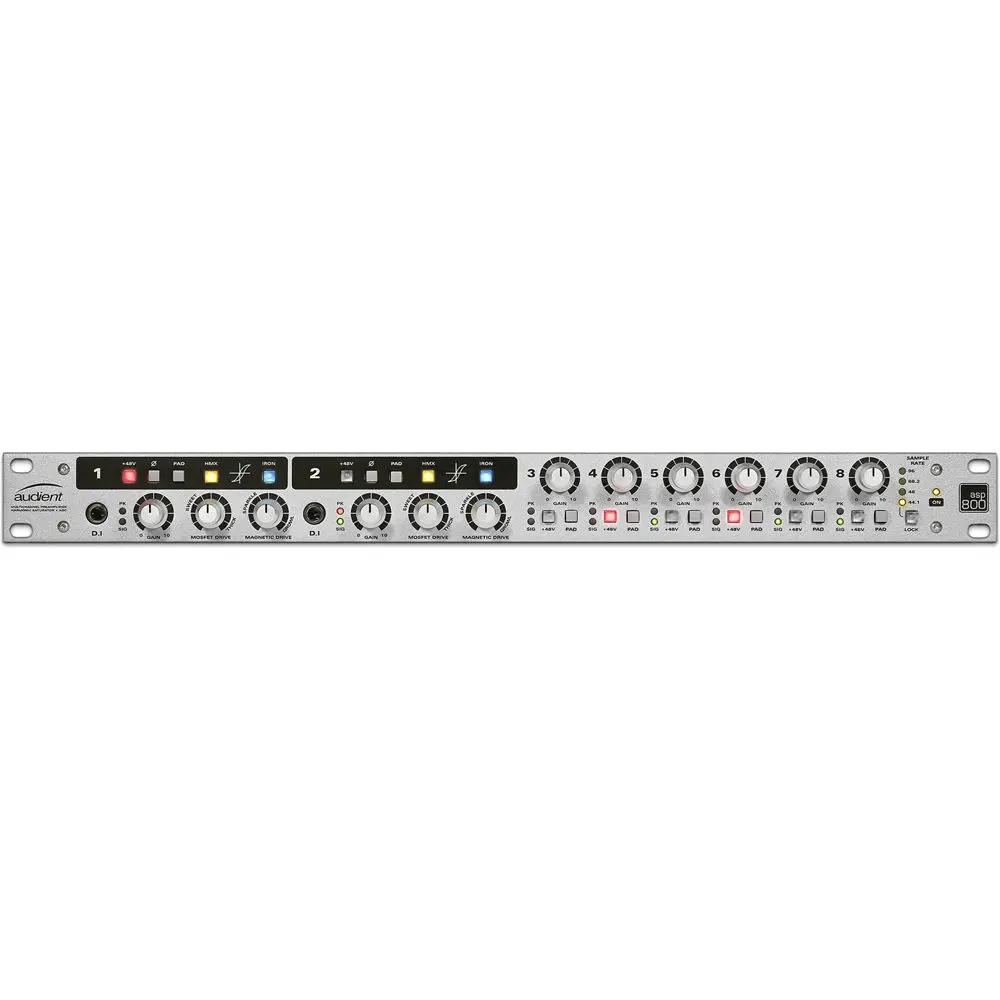 Audient ASP800 osmokanalni preamp i A/D konverter sa HMX i IRON drive sekcijama. Prodaja Artist d.o.o. Banja Luka, Sarajevo
