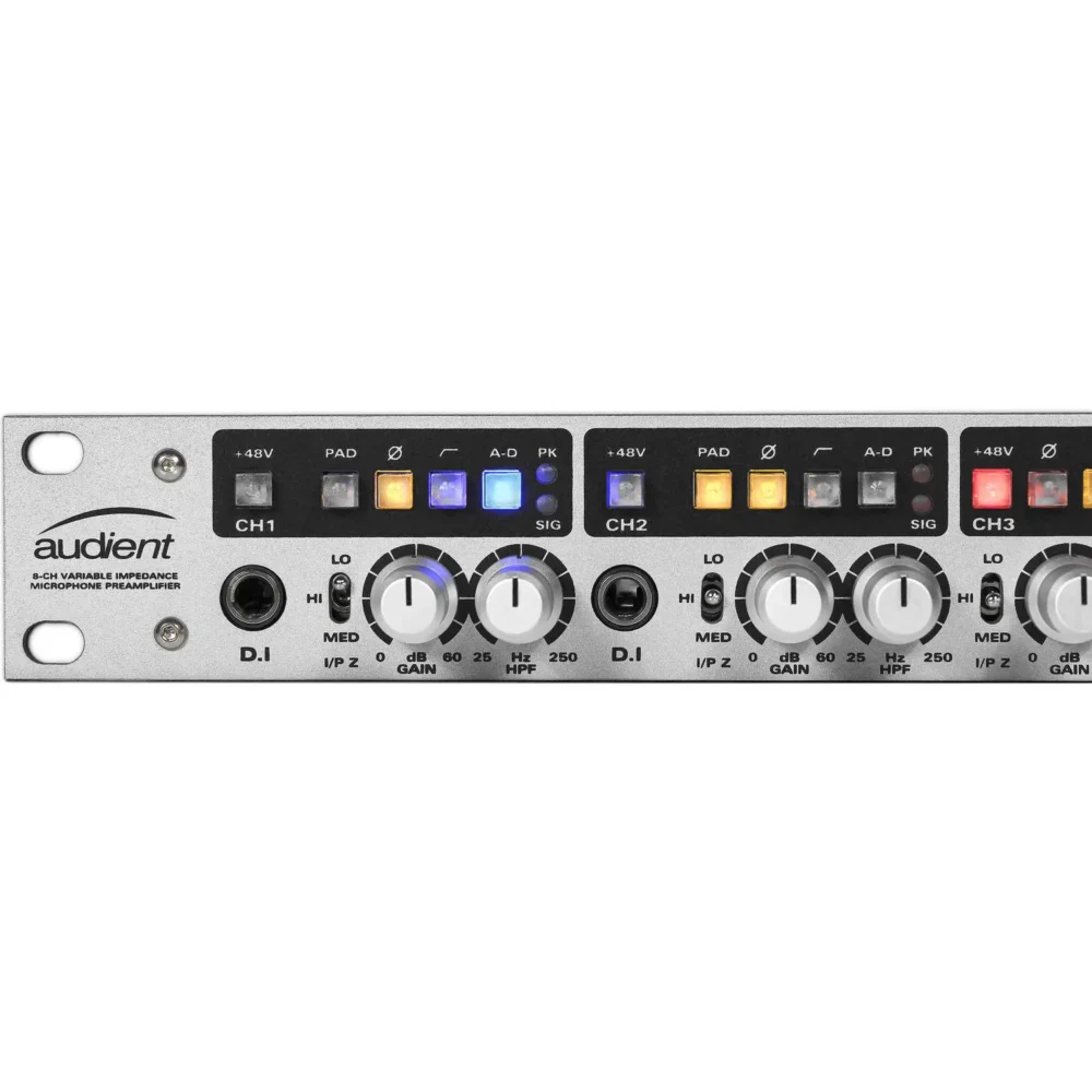 Audient ASP880 mikrofon preamp sa 8 kanala i A/D konverzijom. Prodaja Artist d.o.o. Banja Luka, Sarajevo