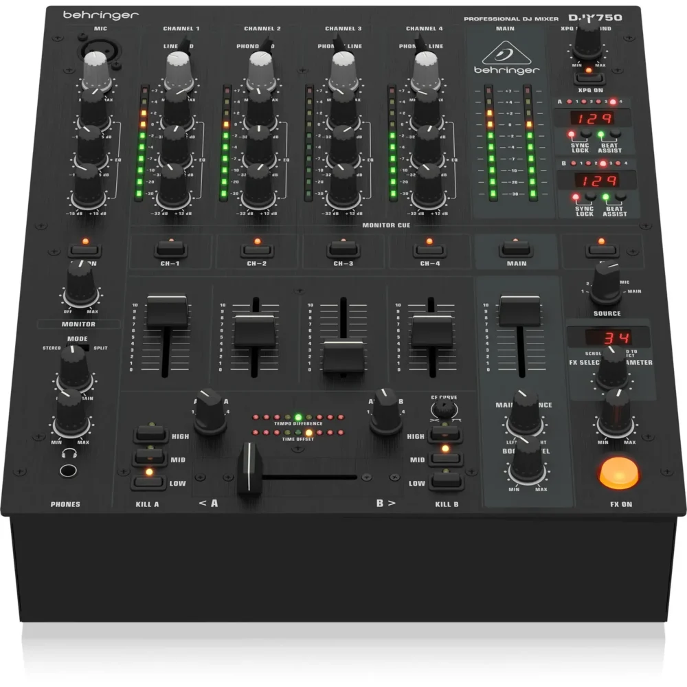 Behringer DJX750 profesionalni 5-kanalni DJ mikser sa naprednim digitalnim efektima i BPM brojačem Prodaja Artist d.o.o. Banja Luka, Sarajevo